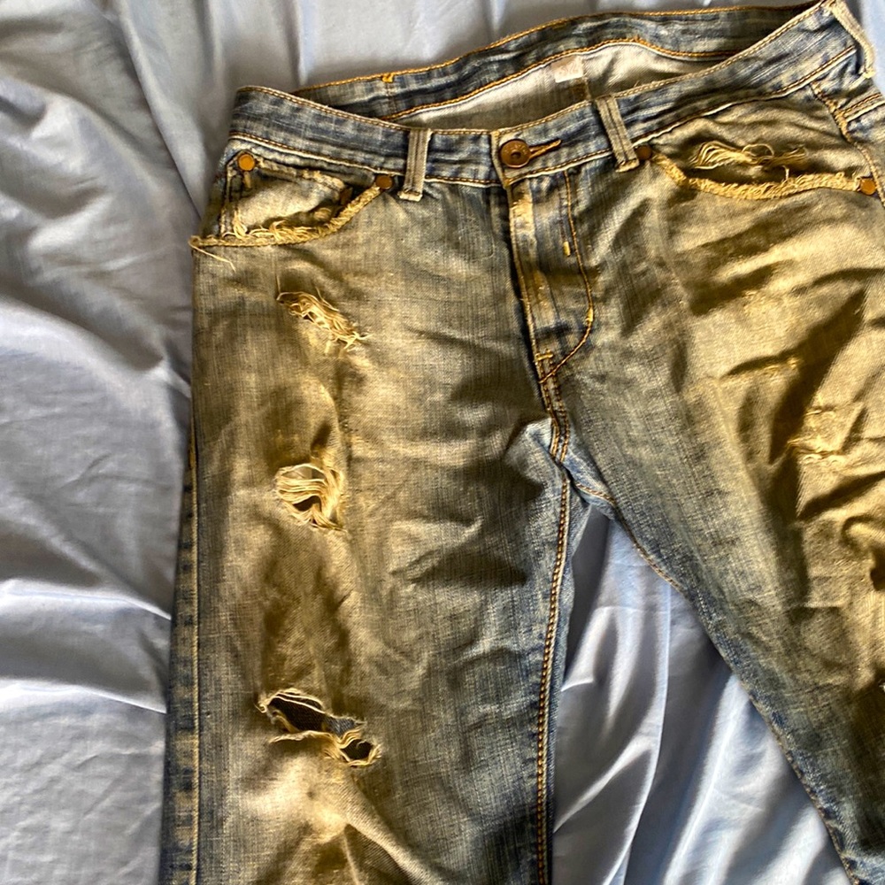 Brown an blue Men’s Straight fit Levi Jeans